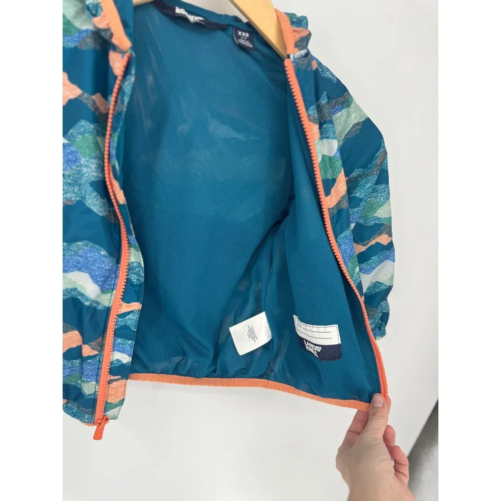 Lands'‎ End Packable Windbreaker Toddler XXS 2t 3t Blue Mountain Unisex Spring